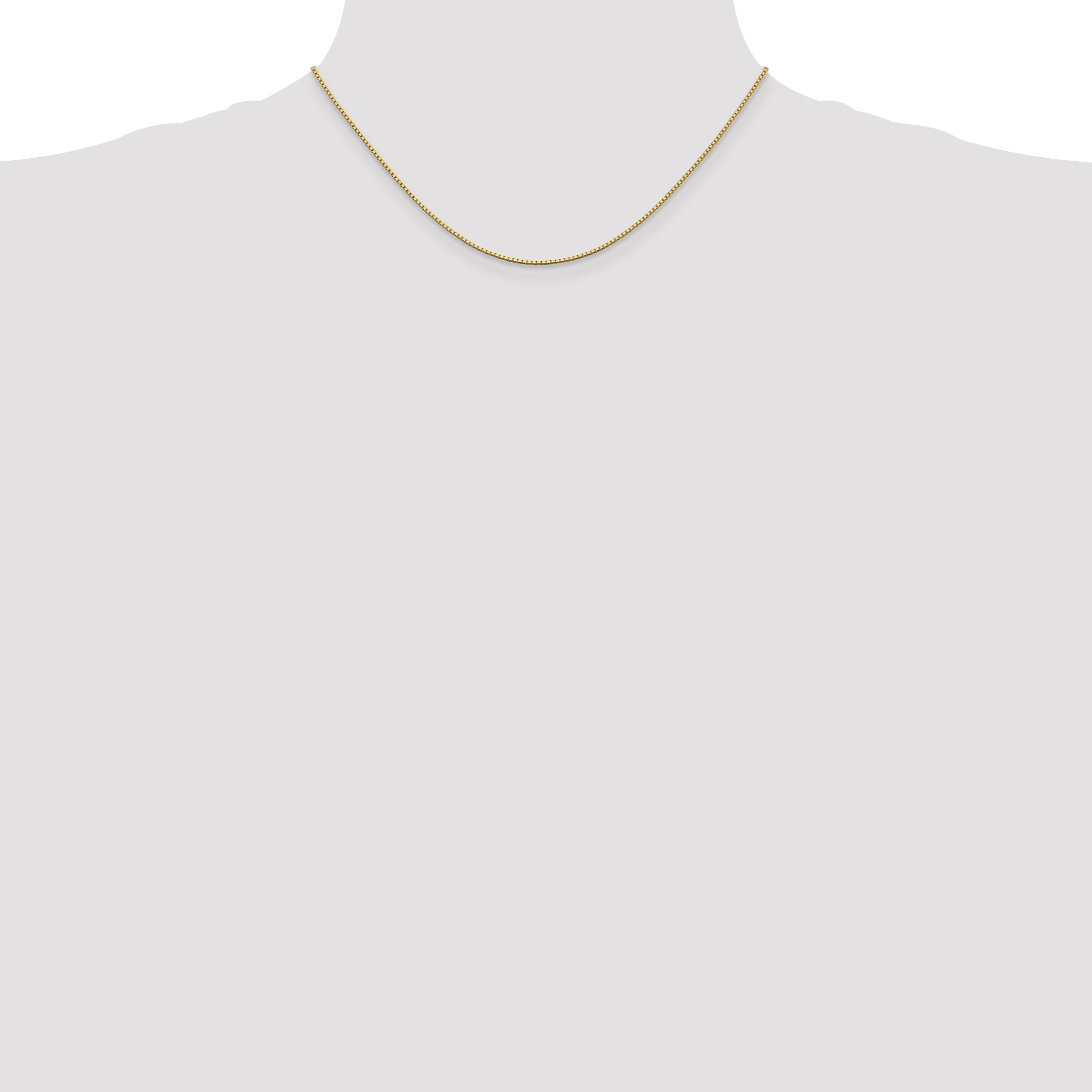 10K Yellow Gold 1.05mm Box Chain - view 4