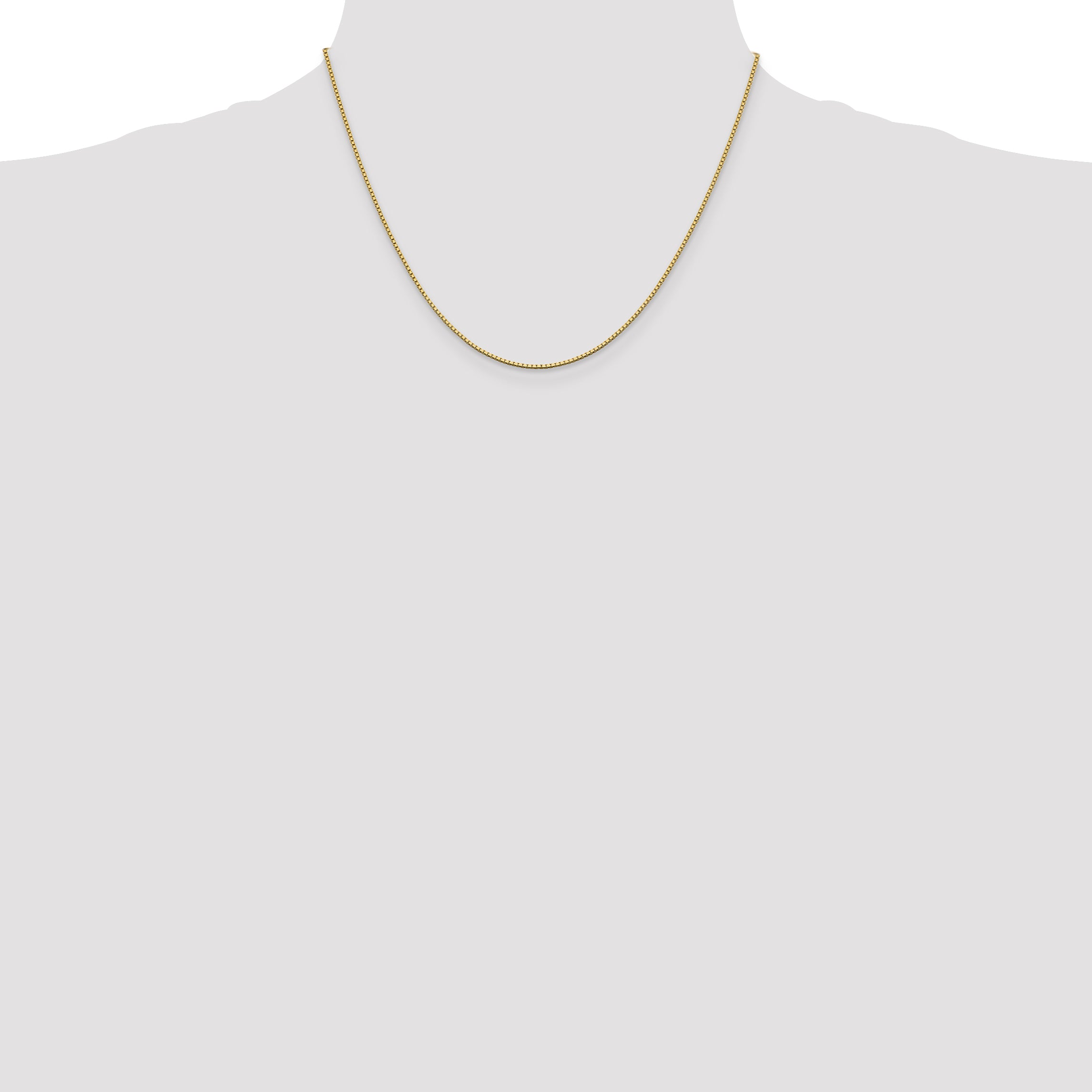 10K Yellow Gold 1.05mm Box Chain - view 4