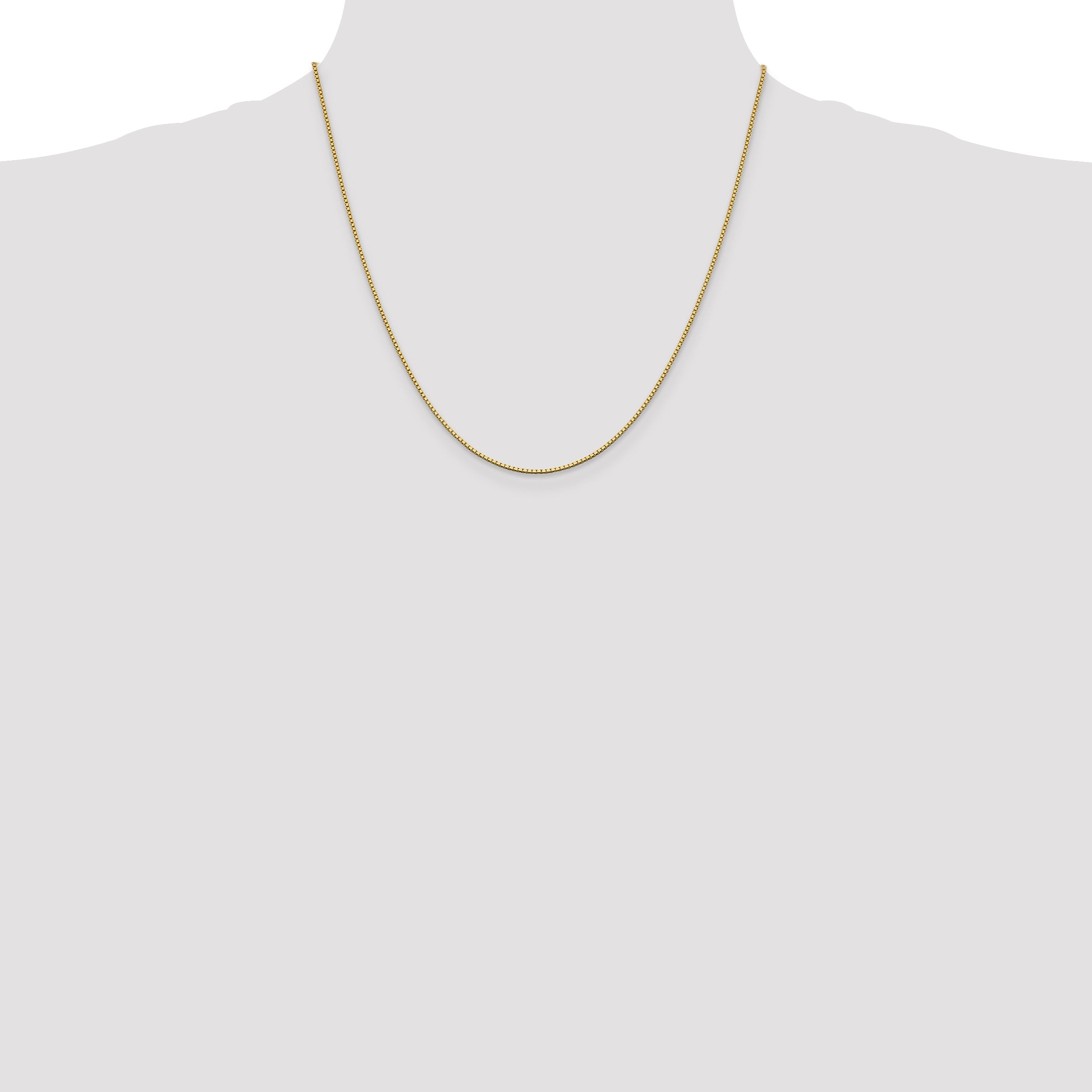 10K Yellow Gold 1.05mm Box Chain - view 4