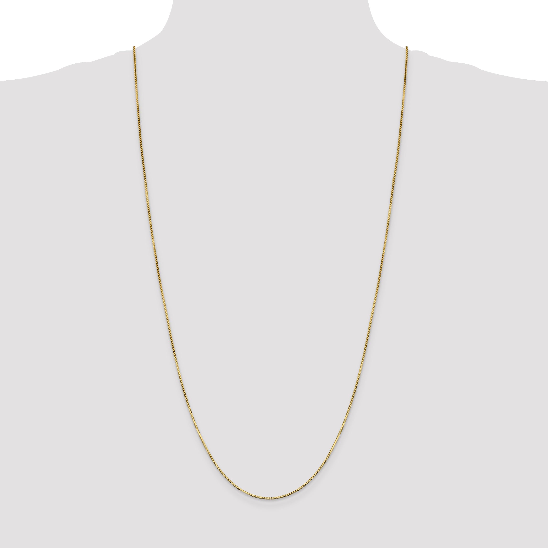 10K Yellow Gold 1.05mm Box Chain - view 4
