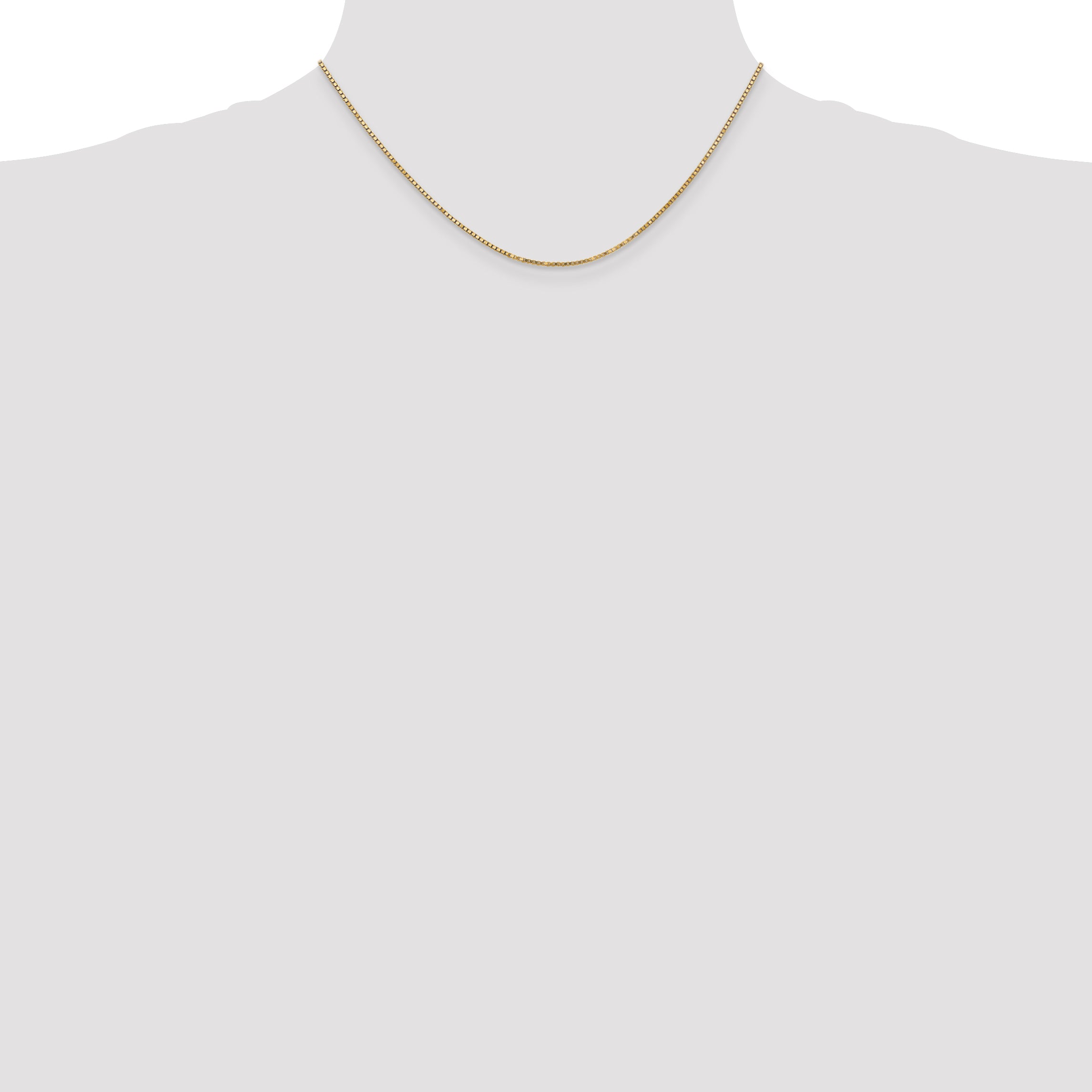 10K Yellow Gold 1.3mm Box Chain - view 4
