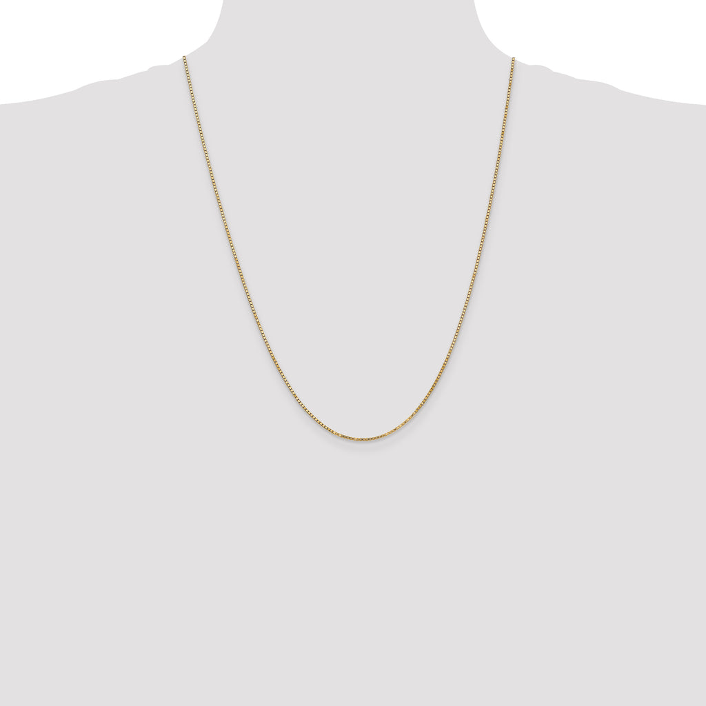 10K Yellow Gold 1.3mm Box Chain - view 4