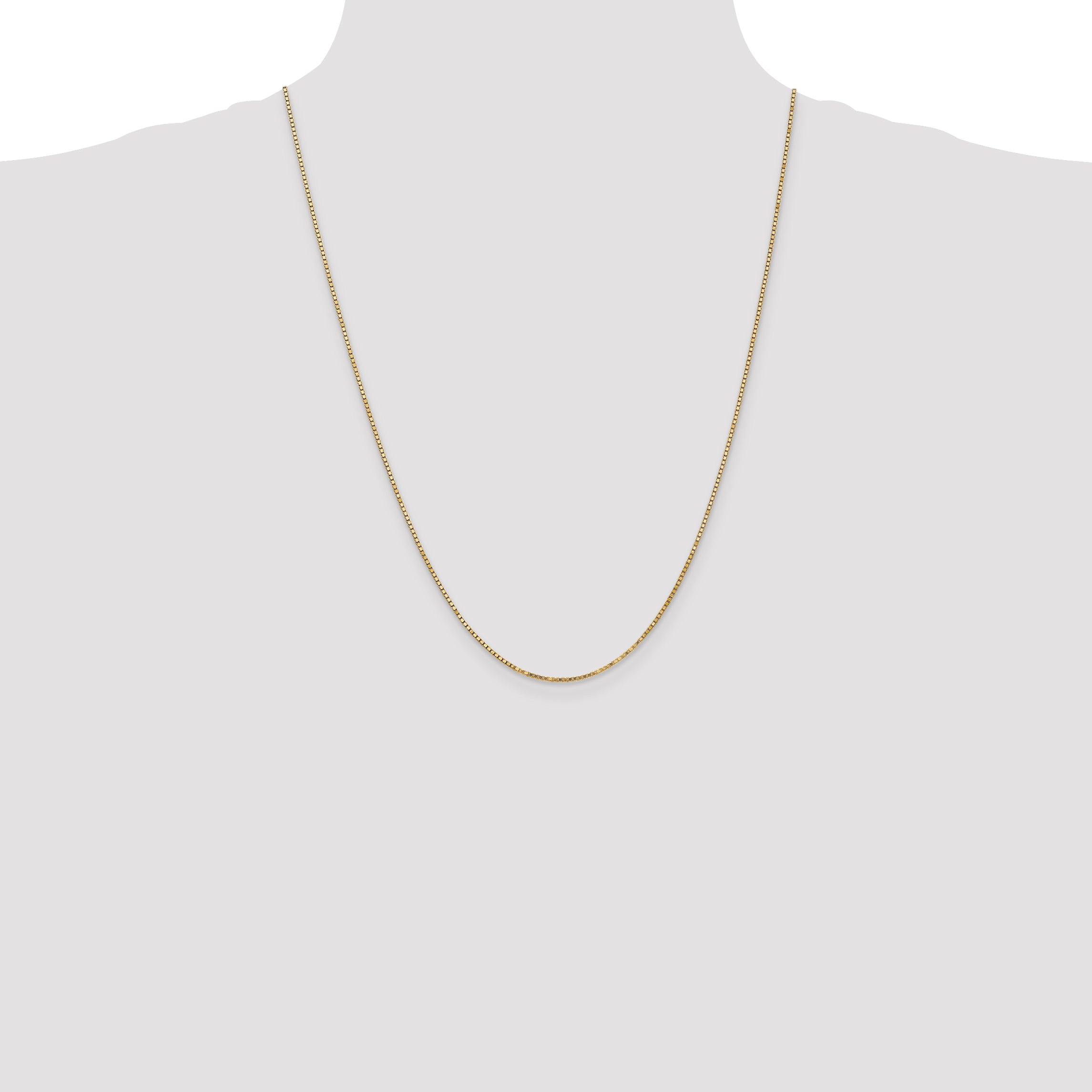 10K Yellow Gold 1.3mm Box Chain - view 4