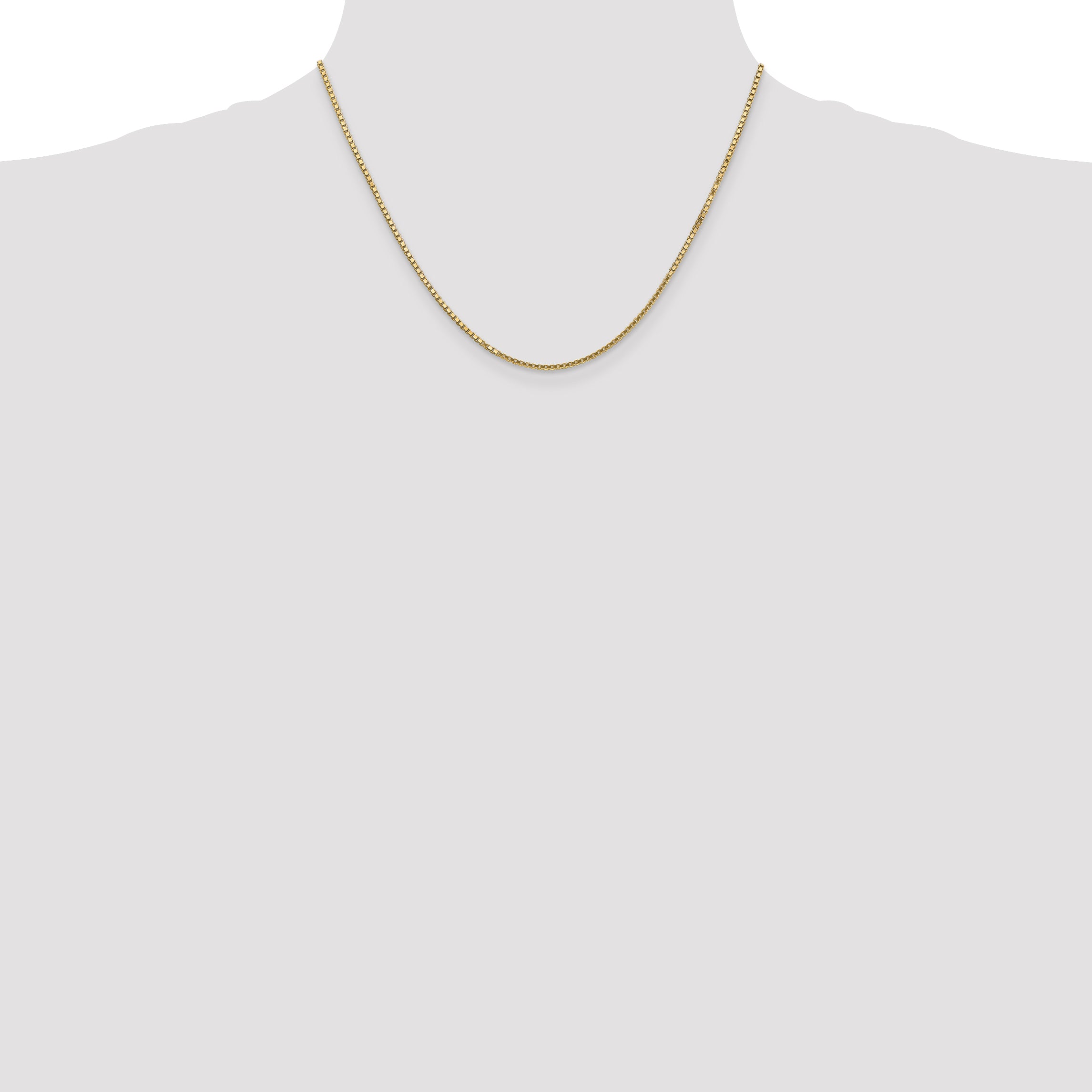 10K Yellow Gold 1.5mm Box Chain - view 4