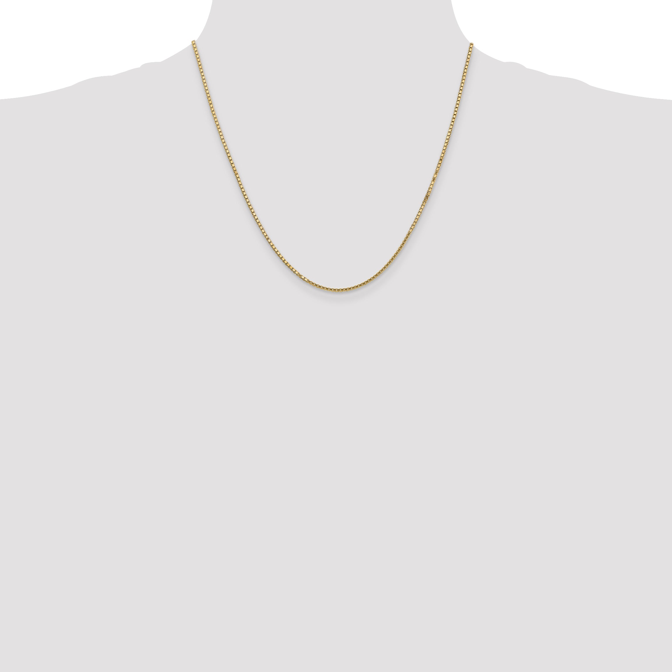 10K Yellow Gold 1.5mm Box Chain - view 4
