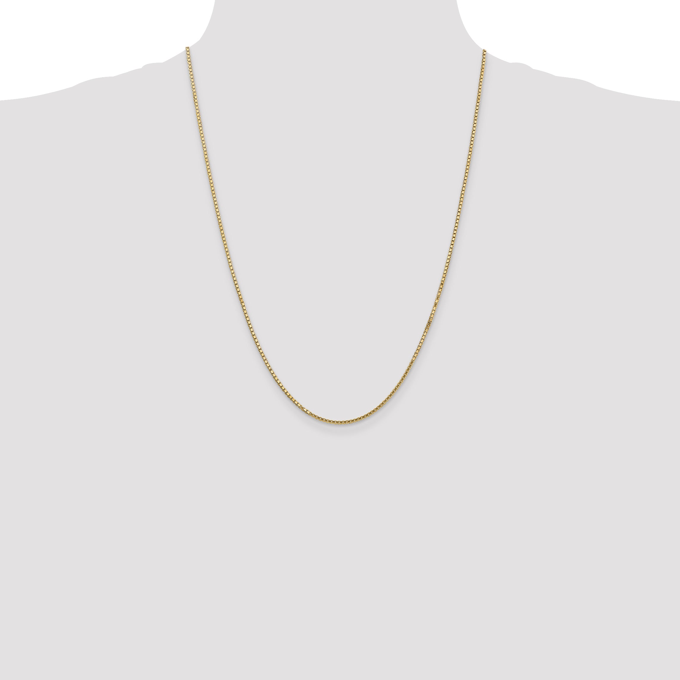 10K Yellow Gold 1.5mm Box Chain - view 4