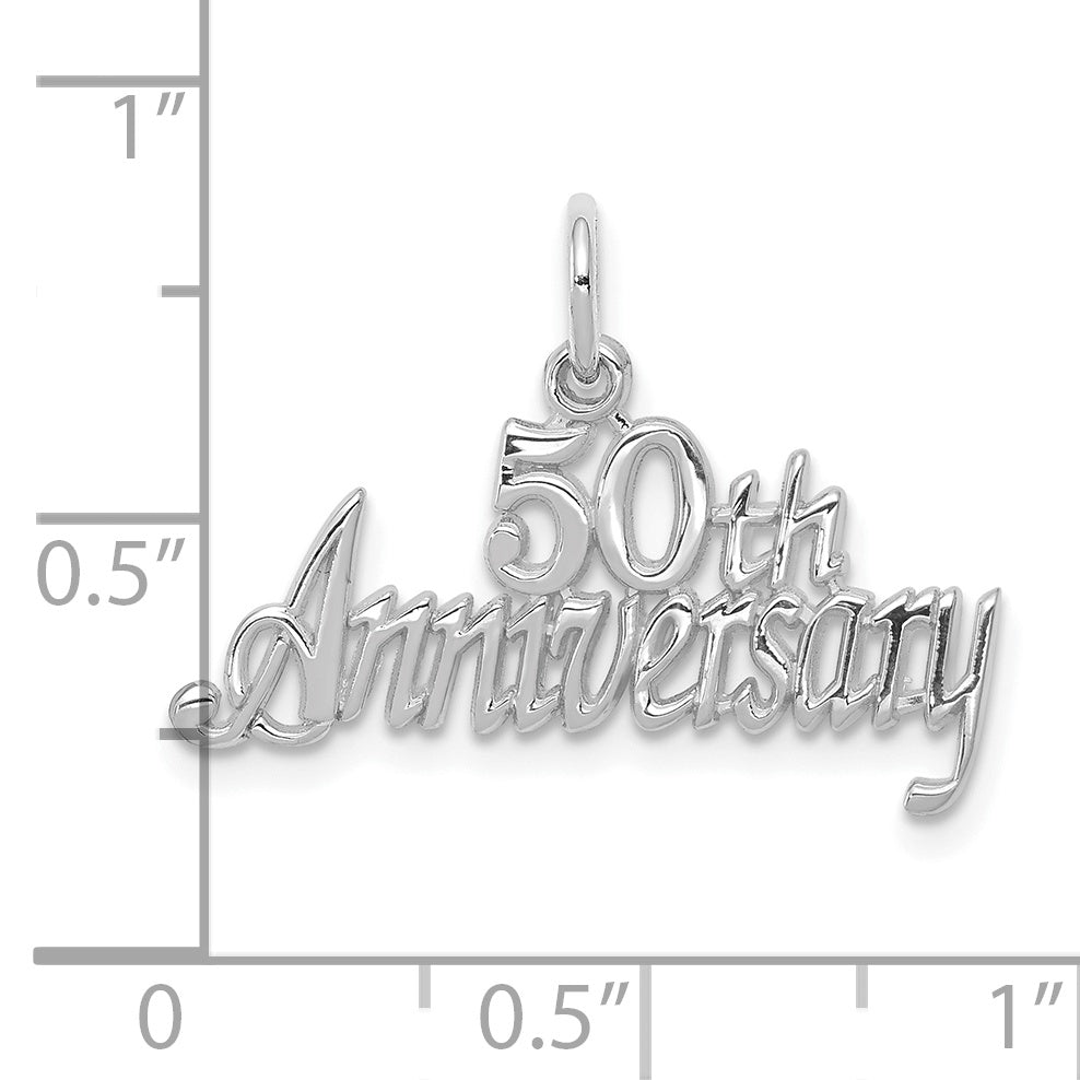 10k White Gold 50th Anniversary Charm Secondary image