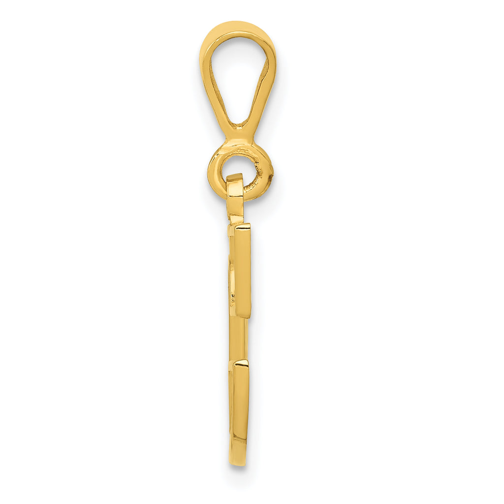 10k Initial C Pendant