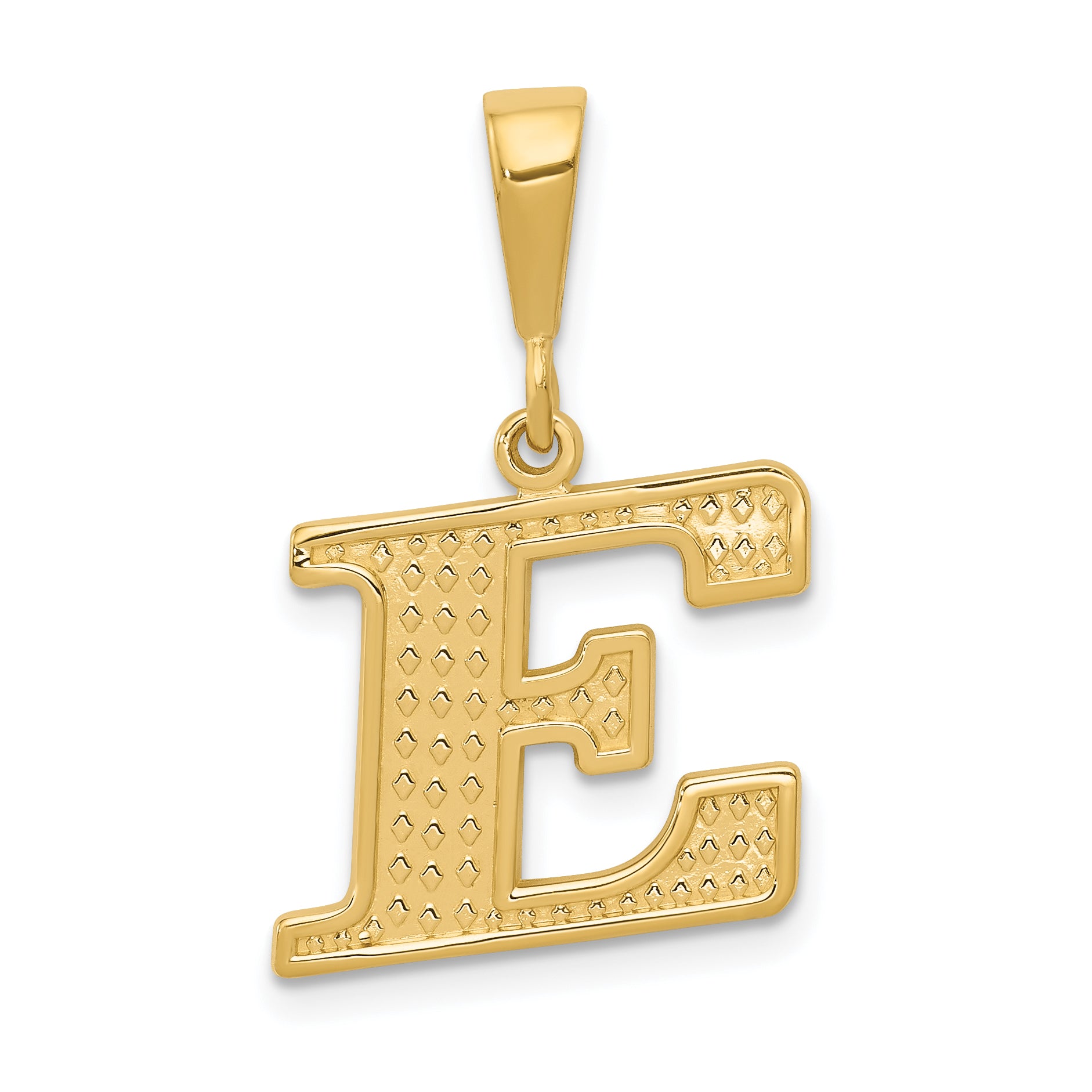 10KY Initial E Pendant Main image