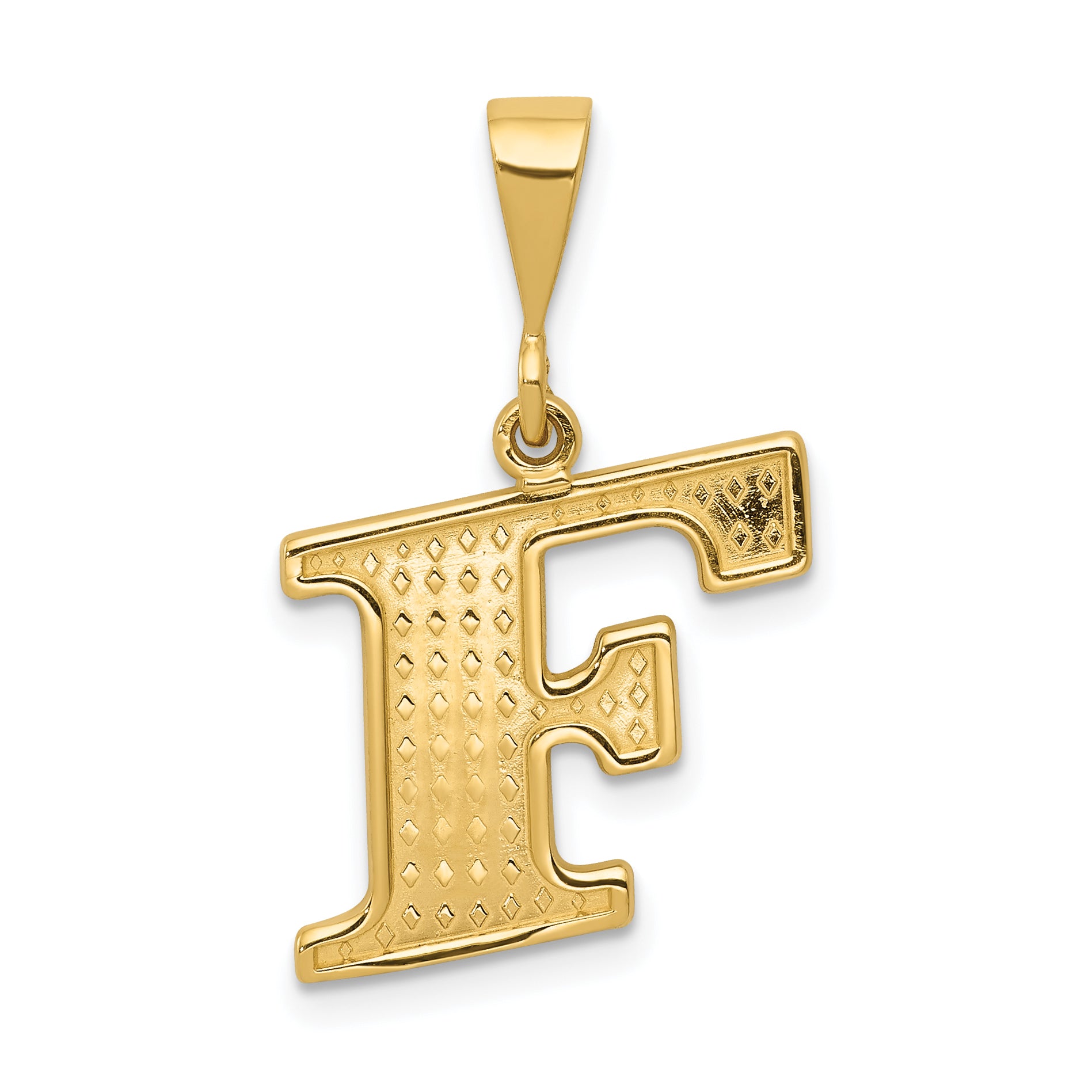 10KY Initial F Pendant Main image