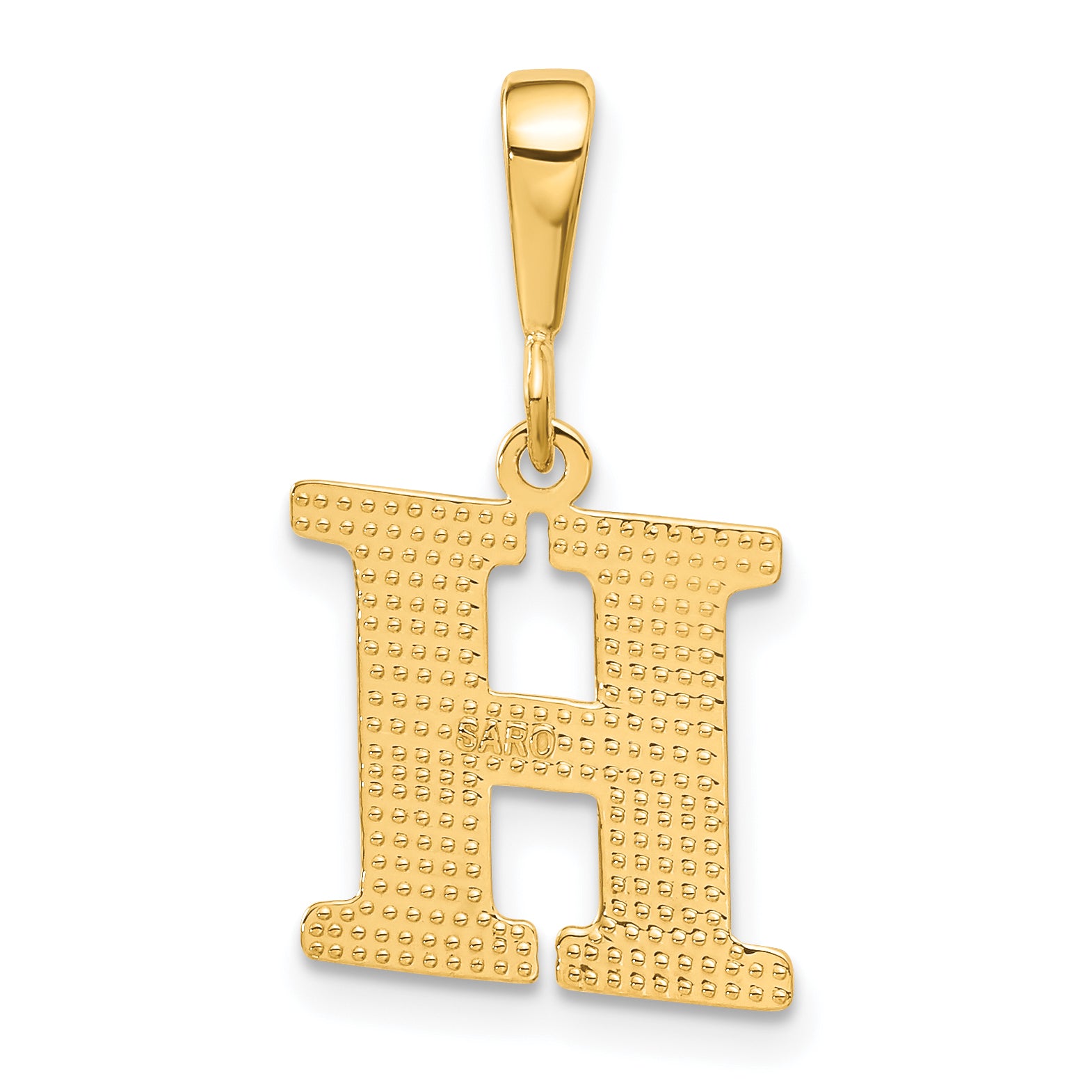 10KY Initial H Pendant