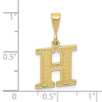 10KY Initial H Pendant