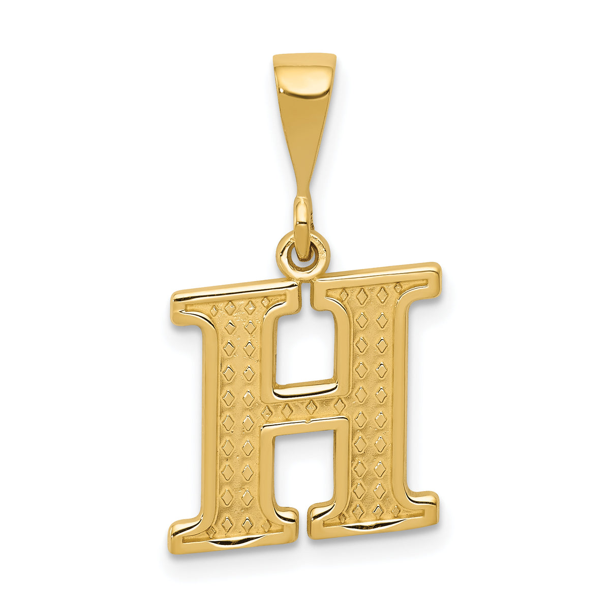 10KY Initial H Pendant