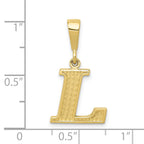 10KY Initial L Pendant