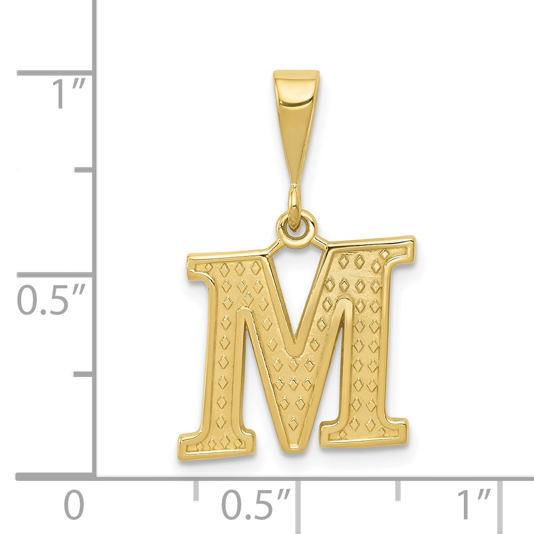 10KY Initial M Pendant