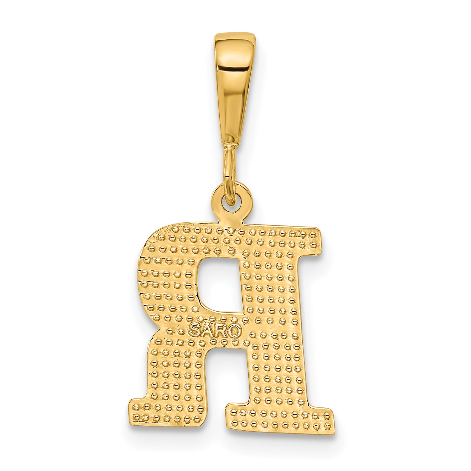 10KY Initial R Pendant