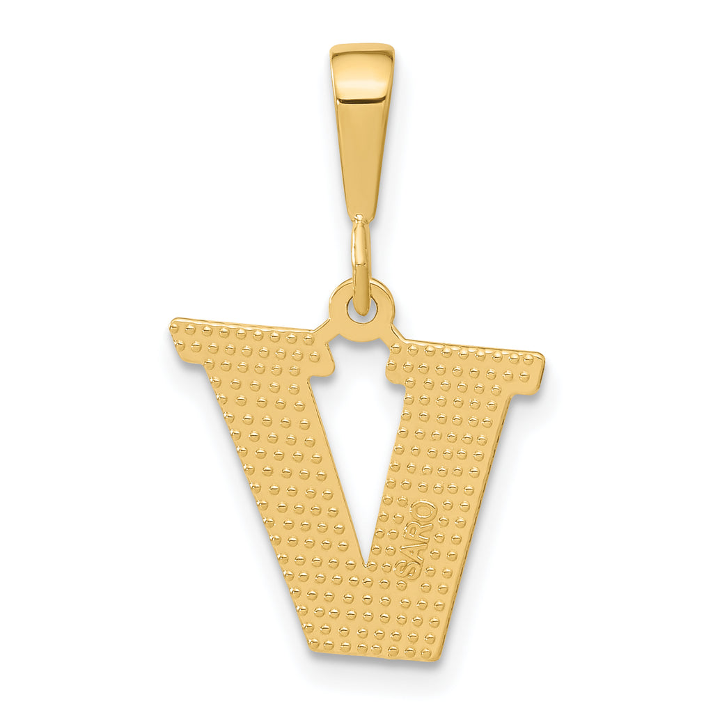 10KY Initial V Pendant