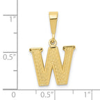 10KY Initial W Pendant