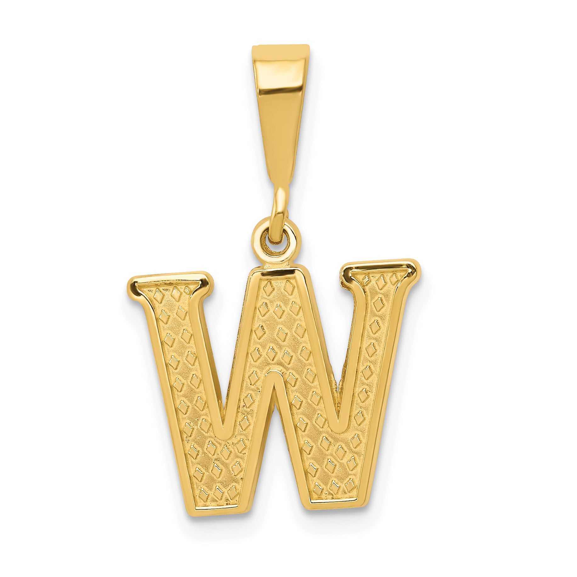 10KY Initial W Pendant Main image