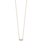 10K Polished 3-Stone CZ Necklace