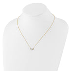 10K Polished 3-Stone CZ Necklace