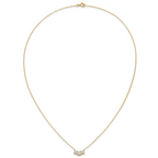 10K Polished 3-Stone CZ Necklace
