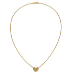 10k Polished Hollow 3D Heart 18in Necklace