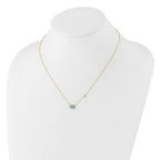 10K Polished CZ Enameled Elephant Necklace