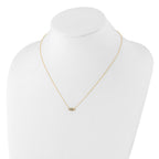 10K Polished CZ Evil Eye Necklace