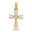 10K Polished CZ Latin Cross Pendant