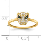 10K Polished Round CZ Solitaire Ring