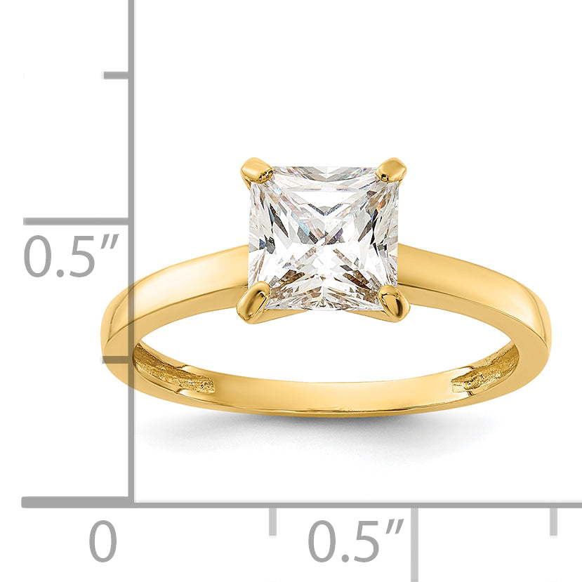 10K Polished CZ Ring