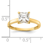 10K Polished CZ Ring