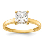 10K Polished CZ Ring
