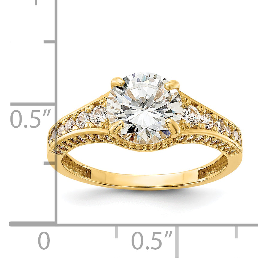 10K Polished 1.25mm CZ Channel Band