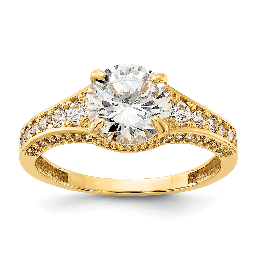 10K Polished 1.25mm CZ Channel Band