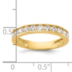 10K Polished CZ Fancy Chain Slide