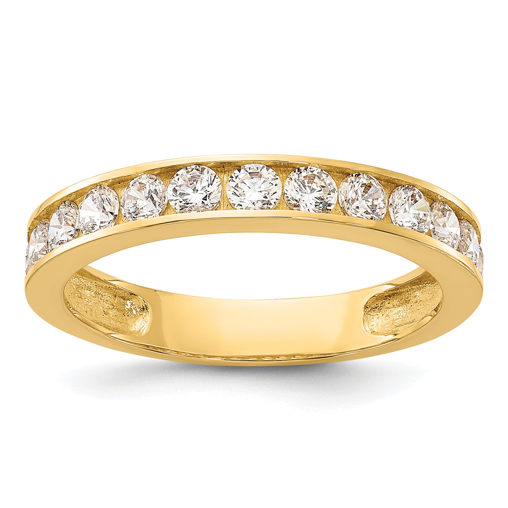10K Polished CZ Fancy Chain Slide Main image