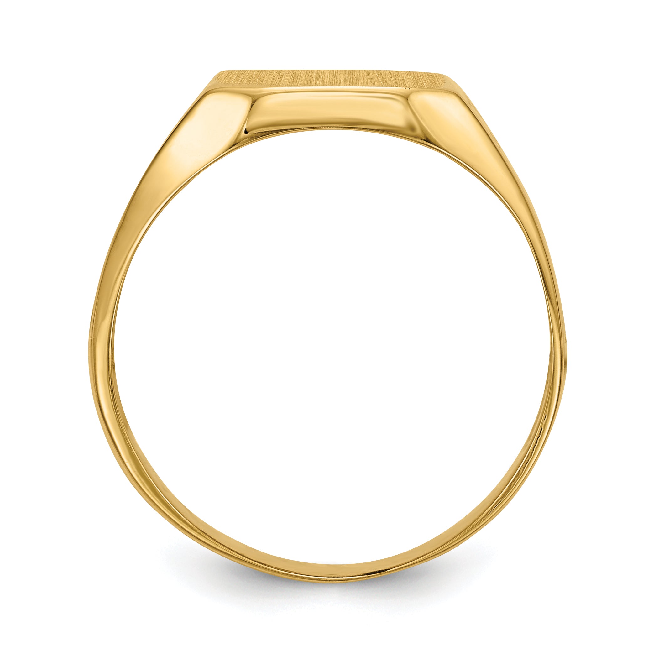 10k 9.0x10.5mm Open Back Men's Signet Ring Secondary image
