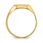 10k 9.0x10.5mm Open Back Men's Signet Ring