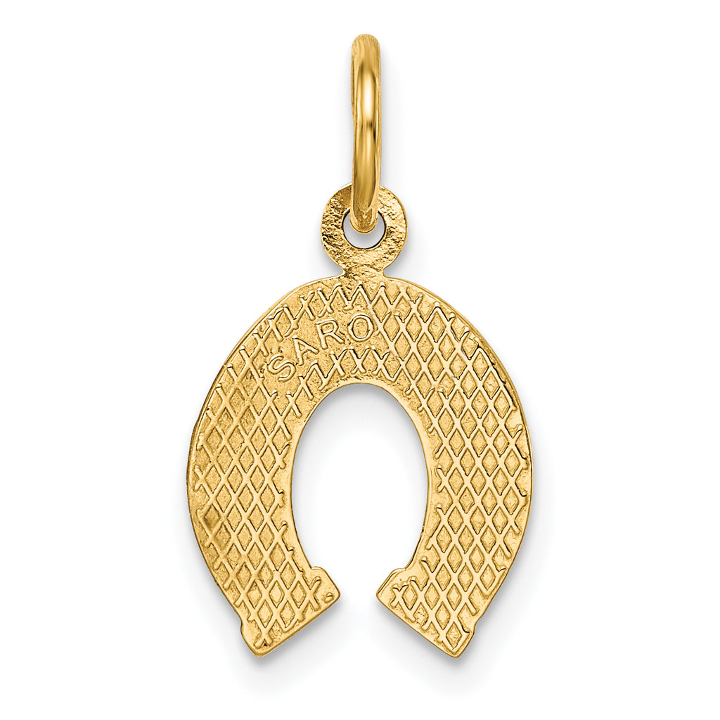 10k Horseshoe Charm