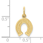 10k Horseshoe Charm