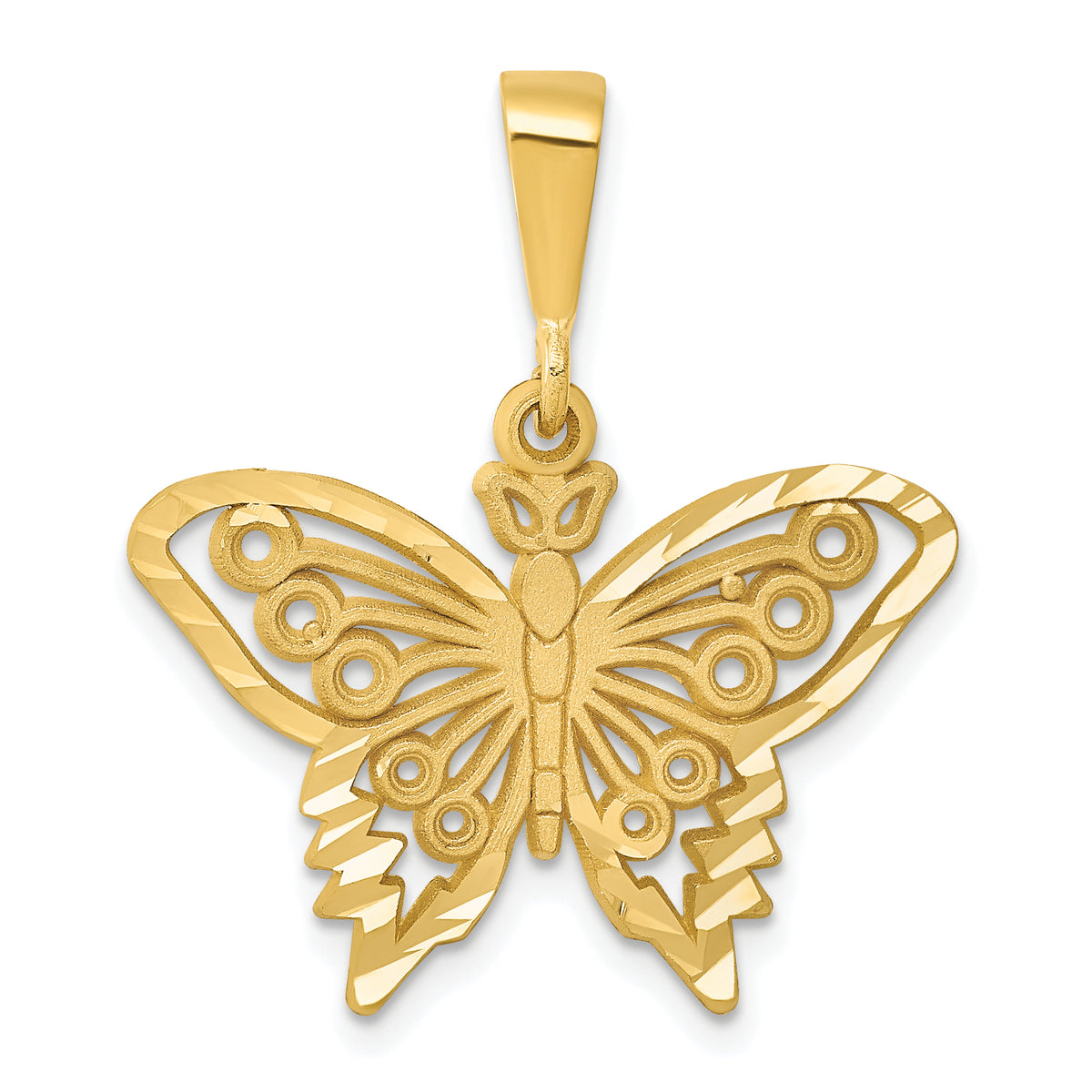 10k Butterfly Charm