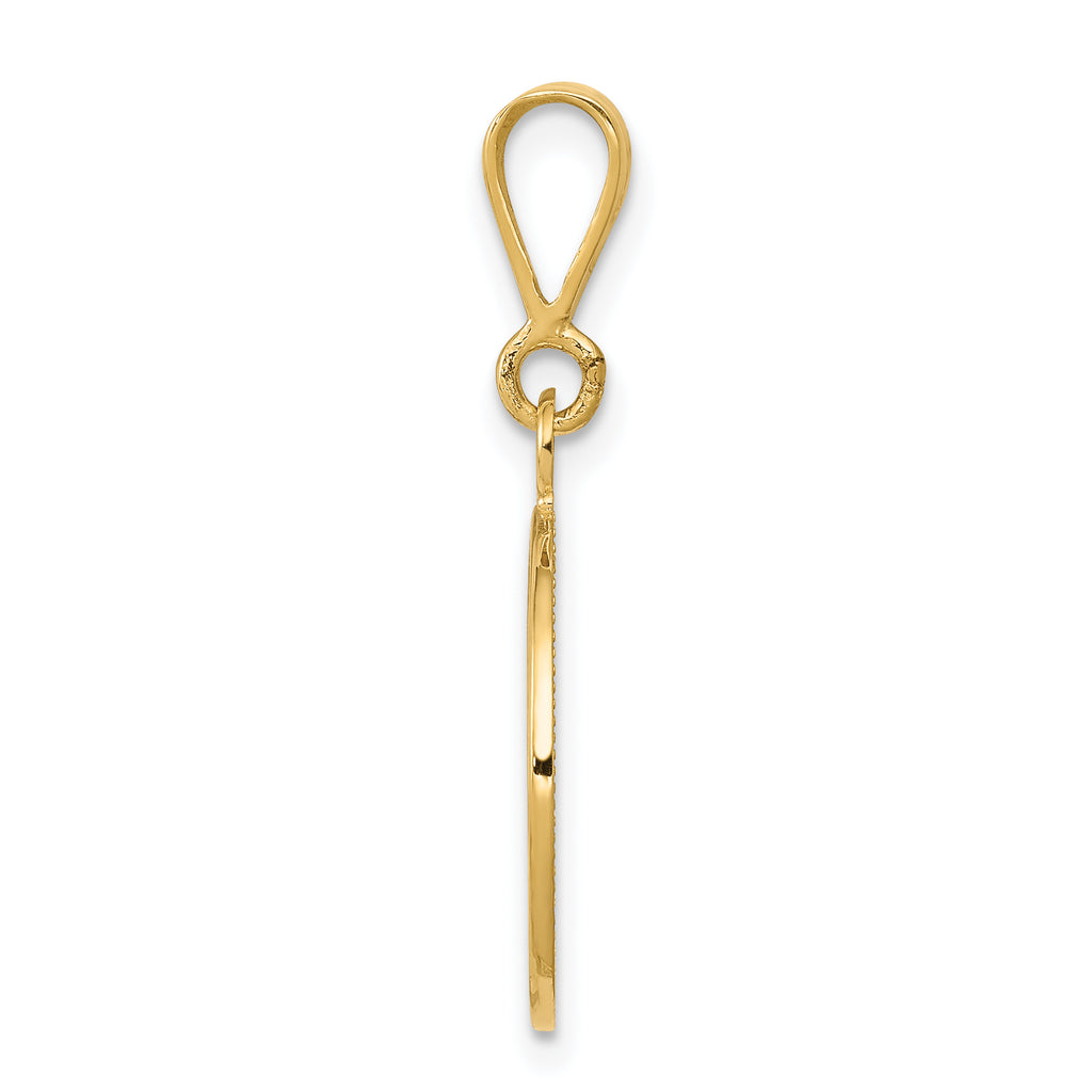 10k Polished & Satin Raphael Angel Pendant