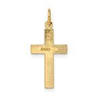 10k Diamond-cut Cross Pendant