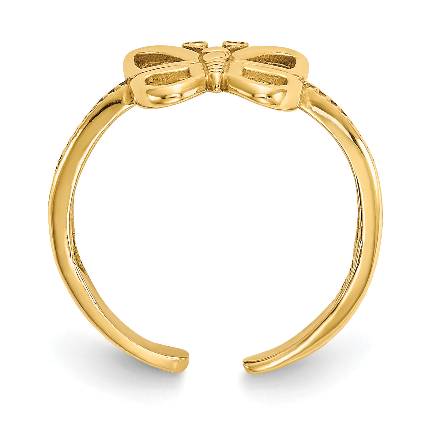 10k Butterfly Toe Ring Secondary image