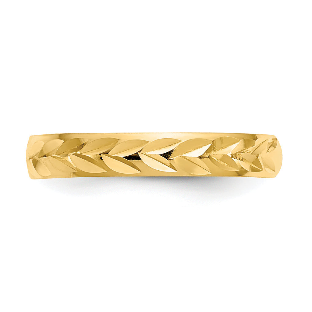 10K Diamond-Cut Toe Ring