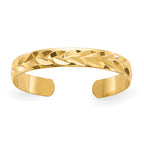 10K Diamond-Cut Toe Ring