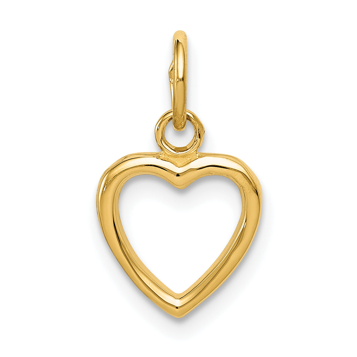 10K Polished Cut-out Heart Pendant Main image