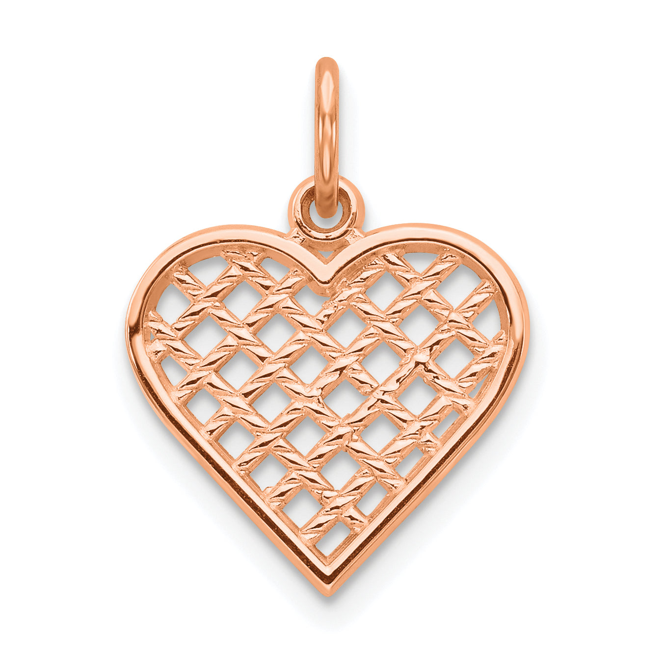 10k Rose Gold Heart Charm Main image